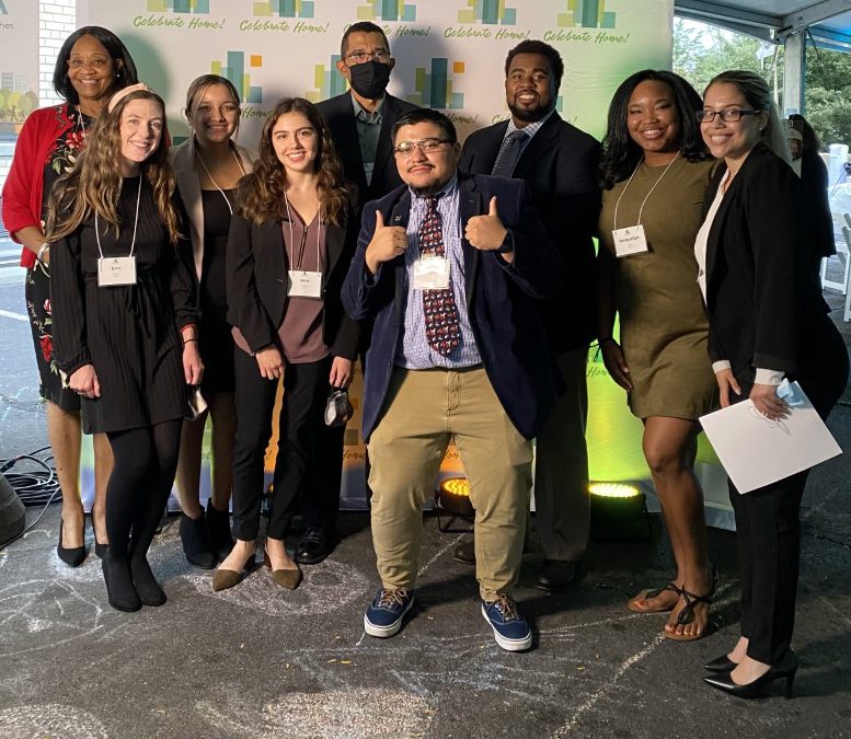 Henry Spears (center, back row) with members of the Resident Services team at Celebrate Home!, October 2021.