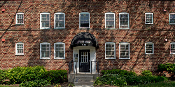 Fisher House, two levels, brown colored