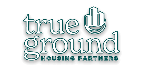 True ground logo with shadow